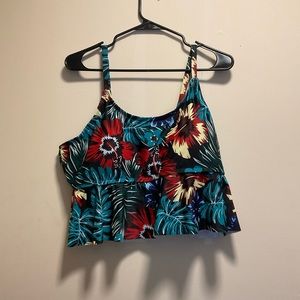 Flower Pattern Swim Top